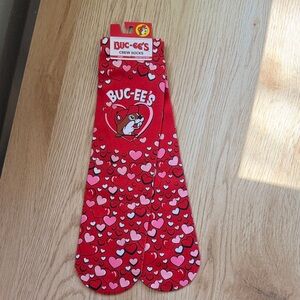 Buc-ee's Red Heart Logo Crew Socks